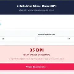 Kalkulator jakości druku DPI pomaga określić, jak wydrukować zdjęcie. Wpisz wymiary, aby sprawdzić ostrość wydruku.
