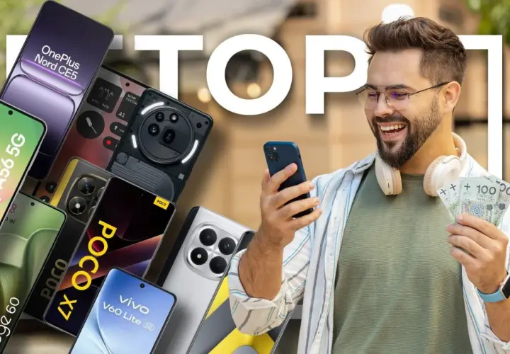 Szukasz najlepszych telefonów do 1500 zł? Zobacz nasz ranking! Na zdjęciu smartfony i mężczyzna z pieniędzmi.